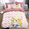 Anime Girl 3D Printed S-SAILOR M-MOON Bedding Set Polyester Duvet Cover Pillowcase Girl Adults 2/3piece Set Single/Large Size