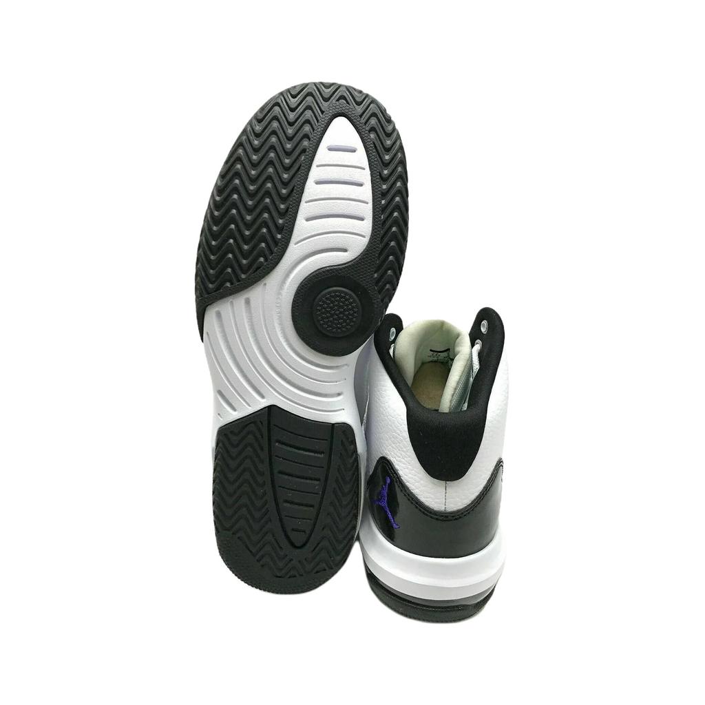 Jordan Max Aura Slip Resistant Cushioning Mid Top Children's Basketball Shoes White Black Kids' AQ9216-121