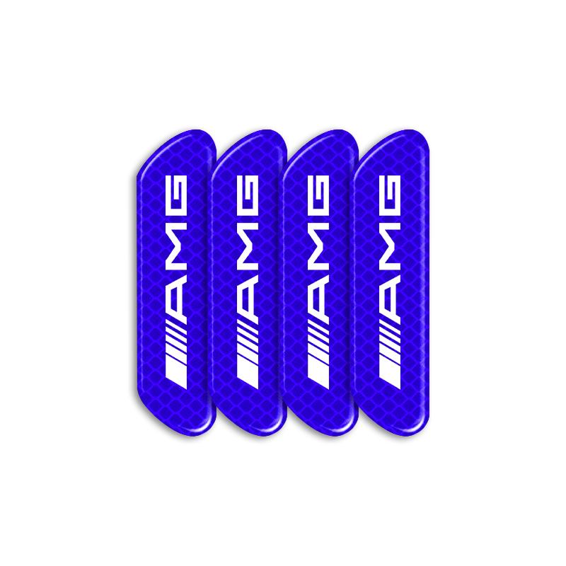 4PCS/set Car Reflective Safety Strip Stickers For Mercedes Benz AMG GLE GLS GLC CLA GLB ML C500 C200 C300 W204 W206 W205 W212 W203