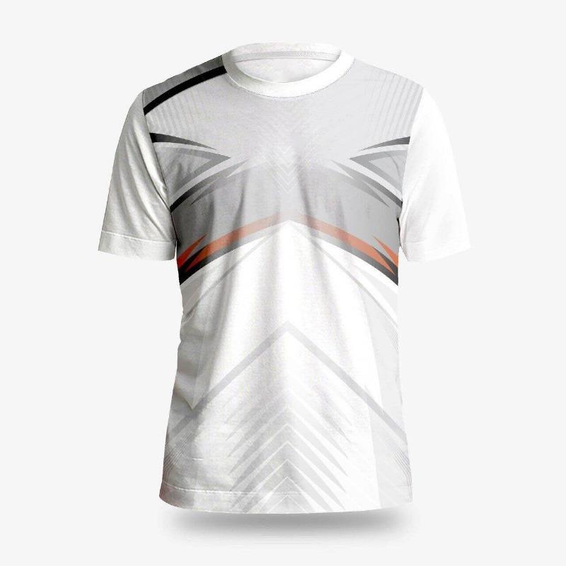 Schnelltrocknende Sportbekleidung Kurzarm-Oberteile Weich Dünn Weißer Aufdruck Sommer-T-Shirt Leichtgewicht Fitnessstudio Outdoor-Kleidung