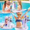 YXTC Schwimmring Schwimmhilfe für Kinder Niedlicher Schwimmring Bett Glitzernde Wasserhängematte Starke Auftriebskraft Sommer Meeresspiel Wasserspiel Fußring Pool Strand Meerbaden