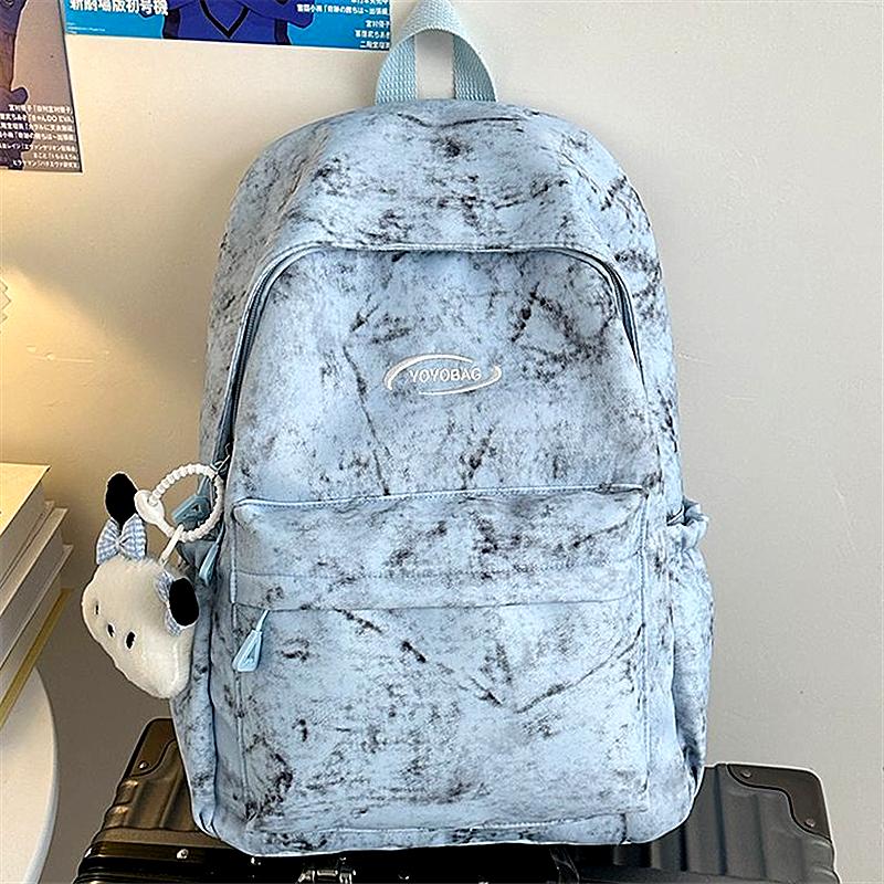 Niche Tie-dye Ins Schoolbags for College Students Large Capacity Simple High School Students Backpack Junior High School Backpac