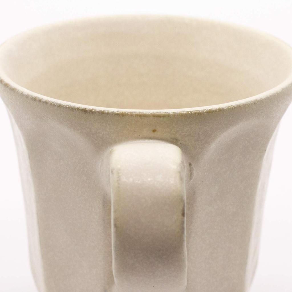 Mino Ware Kaneko Kohyo [Rinka] Mug, White, Neriwa Flower Design, Approx. 270ml Capacity, Microwave and Dishwasher Safe, Made in Japan, Product Number