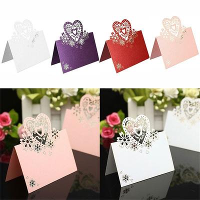 Table Name Card For Wedding Party Heart Shape Card Sign For Wedding Party Banquet Party Home Supplies Place Cards Laser Cut