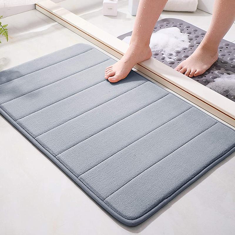 60X40Cm Bathroom Anti-Skid Mat Quick Water Absorption Mat Soft Bathroom Carpets Rugs Toilet Floor Mat Home Decor
