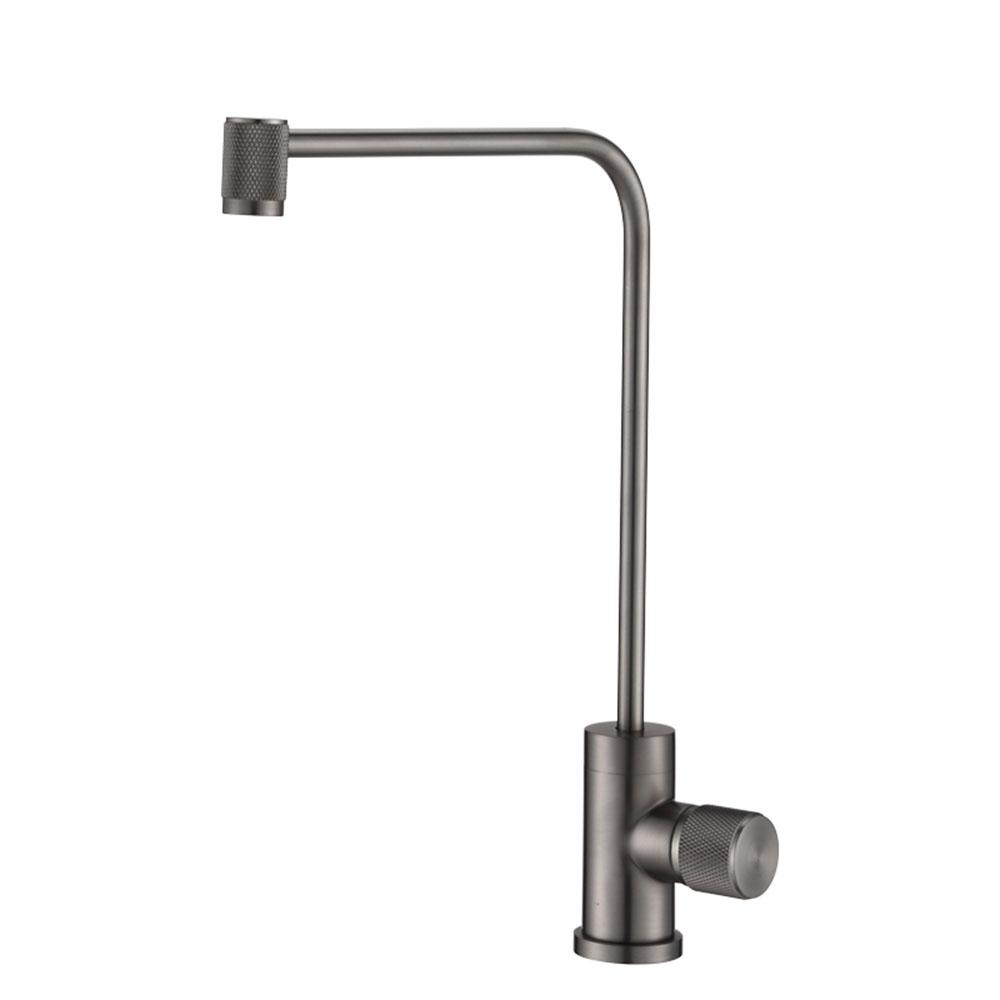 Gun Grey Copper Kitchen Sink Faucet Rotate 360 ° Single Cold Water Purifier Tap Filters Purifier Direct Drinking Tap Black