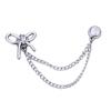 3 Pcs Magnetic Clothing Clips with Chain Sweet Bows Magnetic Buckles Removable Magnetic Pins Heart Pants Clips