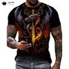 Herren T-Shirts Drachenmuster Kurzarm Tee Mode Straße Rundhals Oberteil Trend Tier 3D-Druck Locker Vielseitig Herrenbekleidung