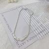 Elegante Perlenkette Einzigartiger Muschelperlen-Choker Schlüsselbein-Kette für Damen Modeschmuck Geschenk Dopamin-Kette
