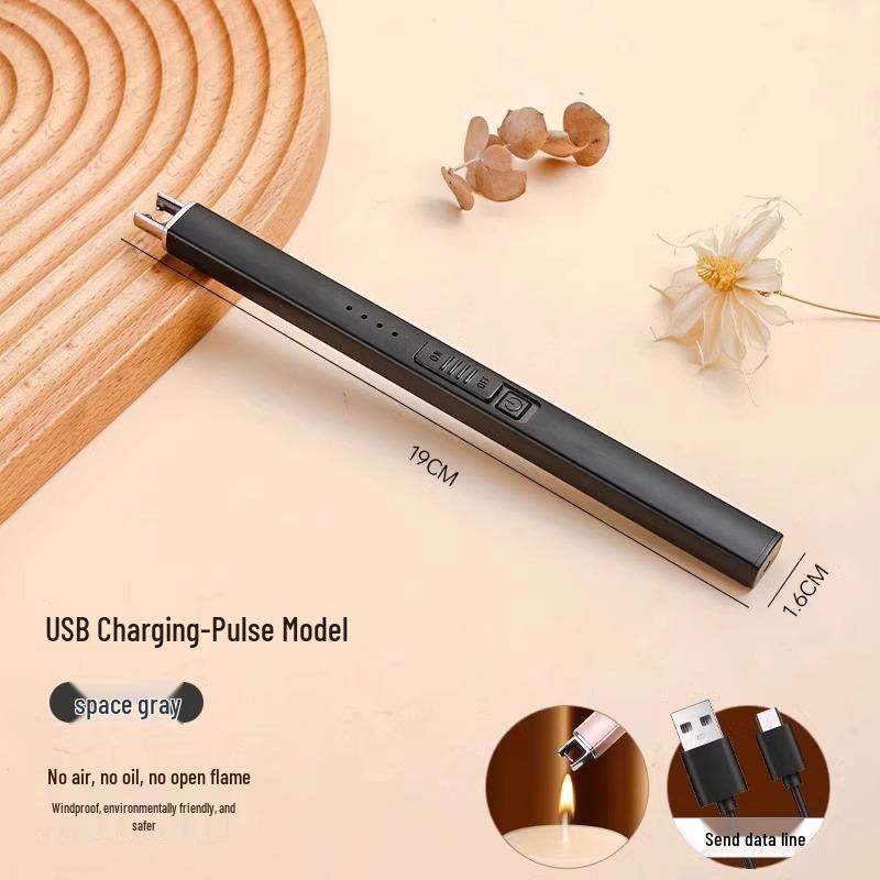 Aroma Candle Lighter: Rechargeable Electric Long-Handle Igniter for Incense & Fireworks.