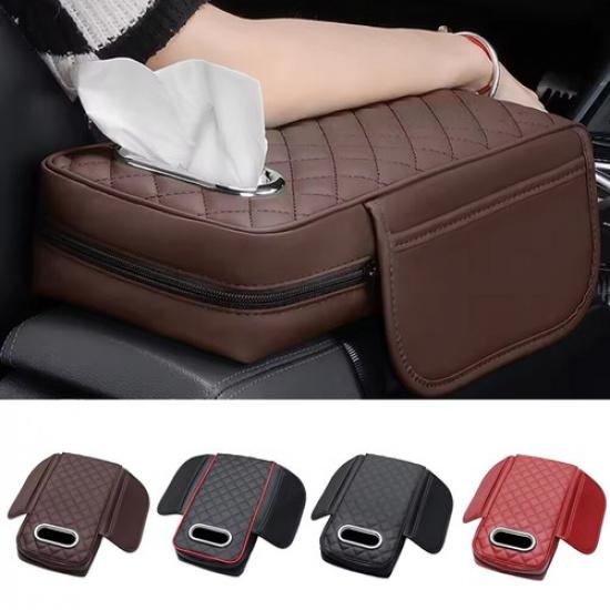 Auto Armrest Cover Pad Center Console Box PU Leather Cushion Mat Car Accessories