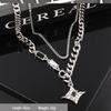 Jackson Wang Double-Layer Starlight Titanium Necklace - Men's Trendy High-End Sweater Chain