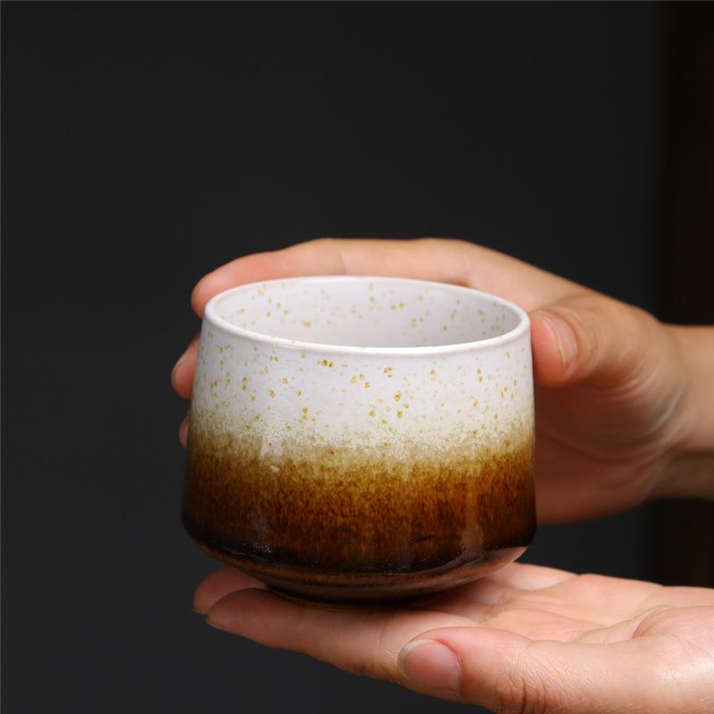 200ml Gradient Ceramic Coffee Cup - Espresso Cup + Latte Cup + Milk Mug, Heat-Resistant Matte Glaze Teacup for Cafes & Home Use