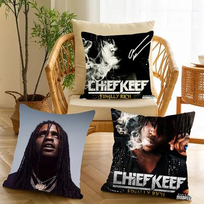 Rapper C-Chief Keef Finally Rich Pillow Case Cute Room Home Office Decor Protective Pixel Covers Without Game Pillow-Insert
