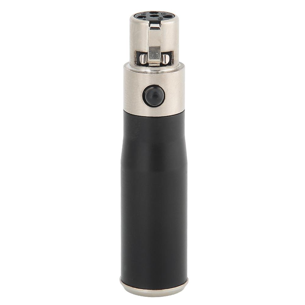 2PCS Mini XLR 3pin Male To Mini XLR 4pin Female Zinc Alloy Casing O Adapter Connector