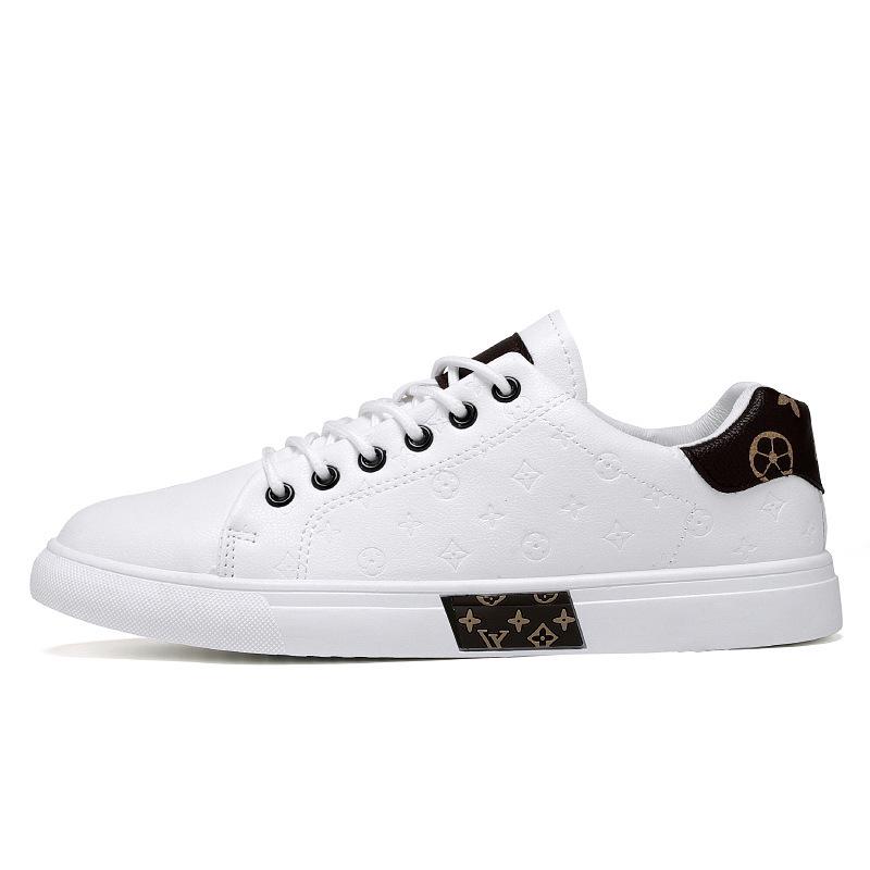 

Мужские белые повседневные туфли на шнуровке в европейском стиле с низким верхом 44 белый