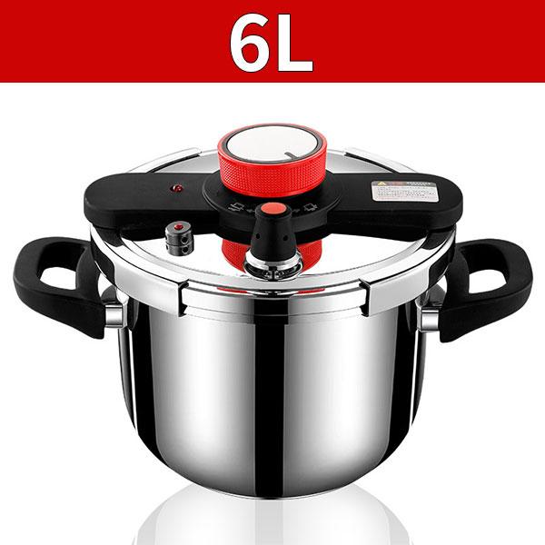 4L/6L Pressure Cooker Stainless Steel Explosion-proof Pressure Pot Cooking Pressure Cooker Easy Use Induction Kitchen Cookware