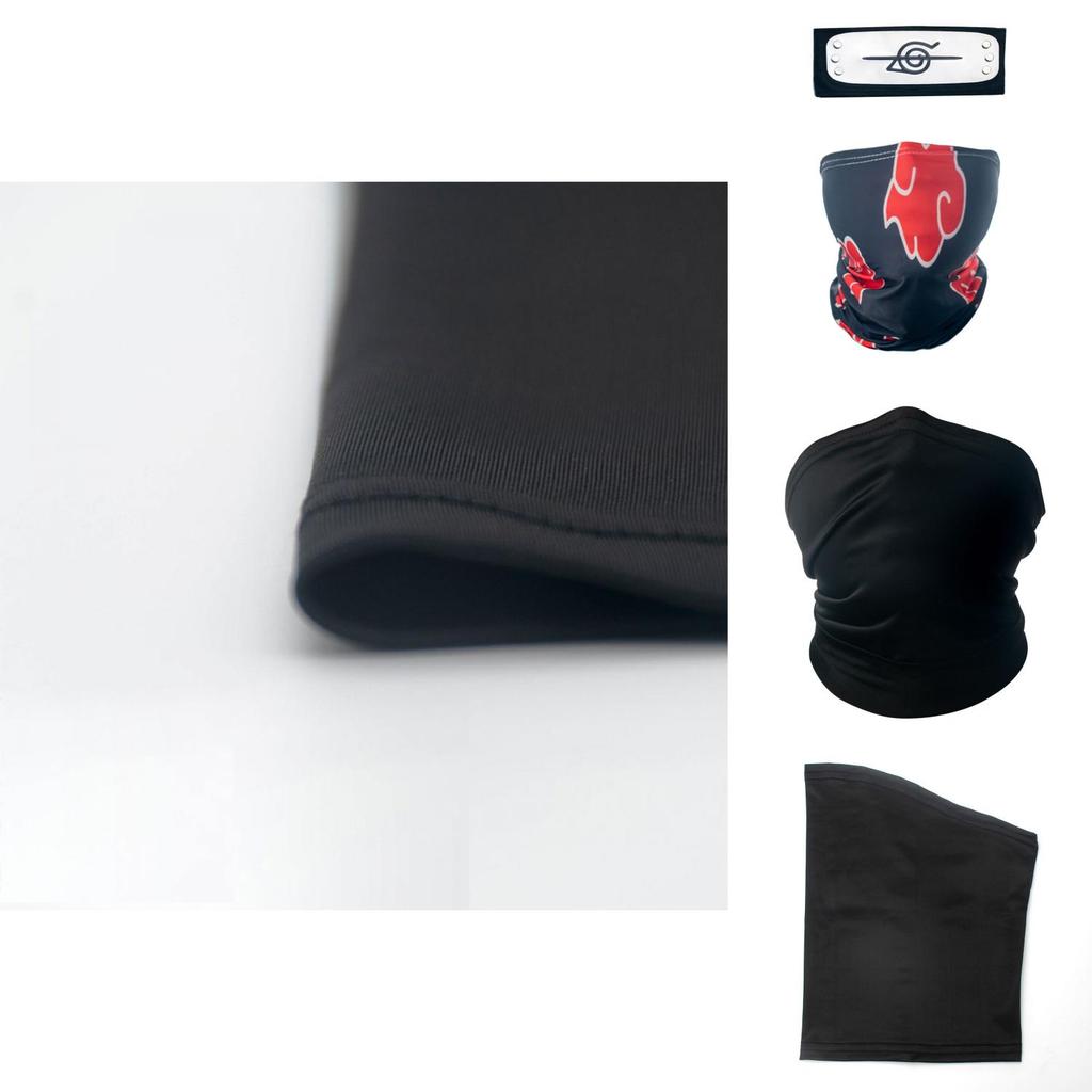 Stilvolle Naruto Kakashi Akatsuki Rote Wolke Maske Qualitäts-Cosplay Stirnband für Partys
