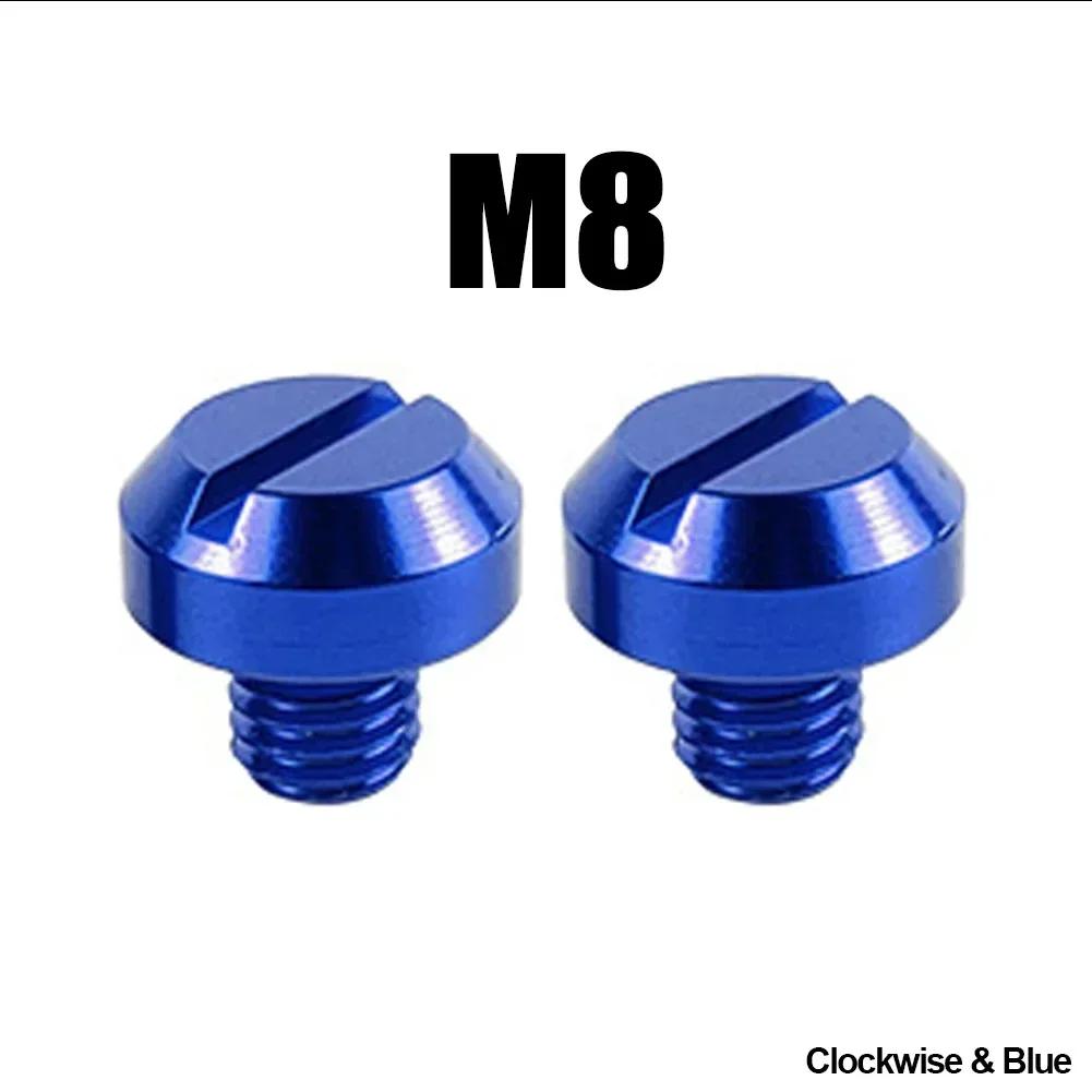 2 Pcs Motorcycle CNC Aluminum M10 X 1.25 Rear View Mirror Hole Plugs Screws Rearview Mirror Holder Anti-Rust