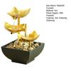 Gold Tabletop Water Fountain 3 Tier Lotus Indoor Desktop Fountain Ornament with Light Small Decorative Waterfall Fountain for Home Bathroom