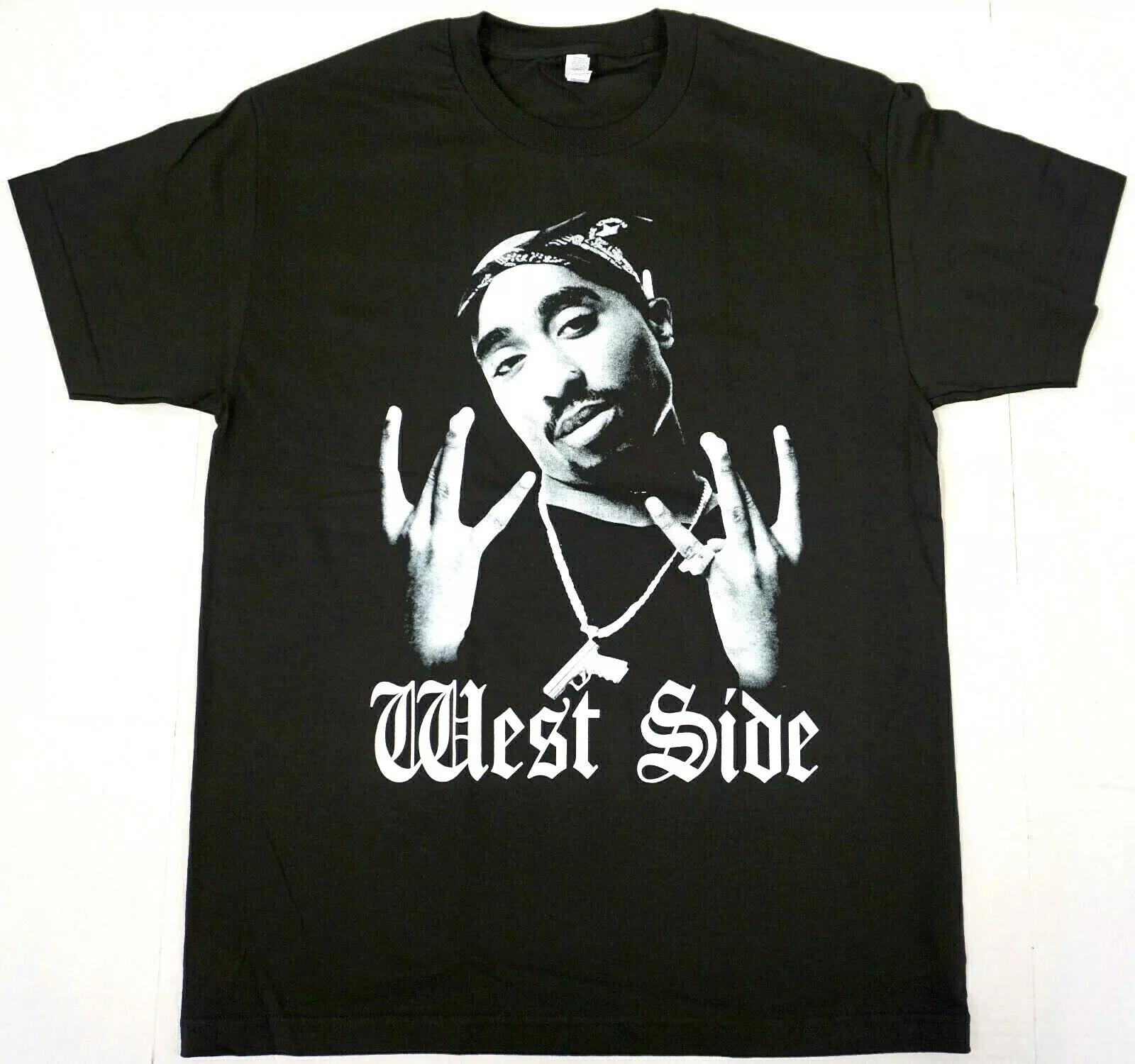

2Pac TUPAC SHAKUR West Side Rap Hip Hop Men Women Cotton Tshirt Luxury Brand Clothing Child Tee Boy Girl Tops Big Size Tops -... S разноцветный