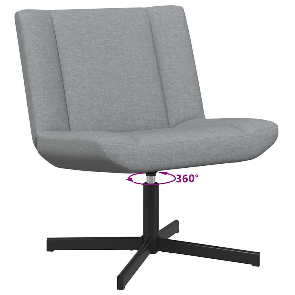 Swivel Chair Light Grey 63 x 75 x 76 cm Fabric