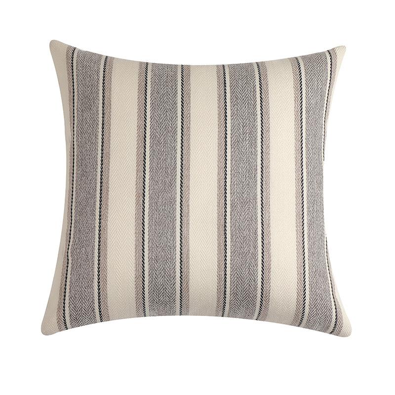 Λινό Φαρδιά Ρίγα Φθινόπωρο Χειμώνας Κορεάτικο Στυλ Μαξιλαροθήκη Κάλυμμα Μαξιλαριού Σαλόνι Υπνοδωμάτιο Μαξιλαροθήκη