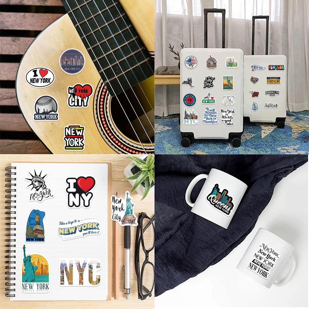 50 New York Graffiti Stickers Personalized Decorative Guitar Notebook Suitcase DIY Waterproof Stickers