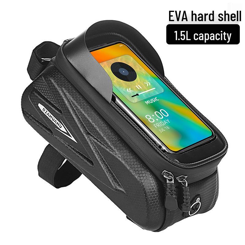 Waterproof Bicycle Top Tube Bag with Phone Touch Screen