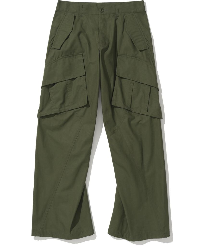 NOT4NERD Ripstop Flare Fit Cargo Pants - Khaki