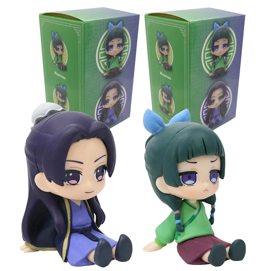 New The Apothecary Diaries Maomao Jinshi Mini Figure Anime Periphery Kawaii Sitting Toys Desktop Car Ornaments Model Gifts