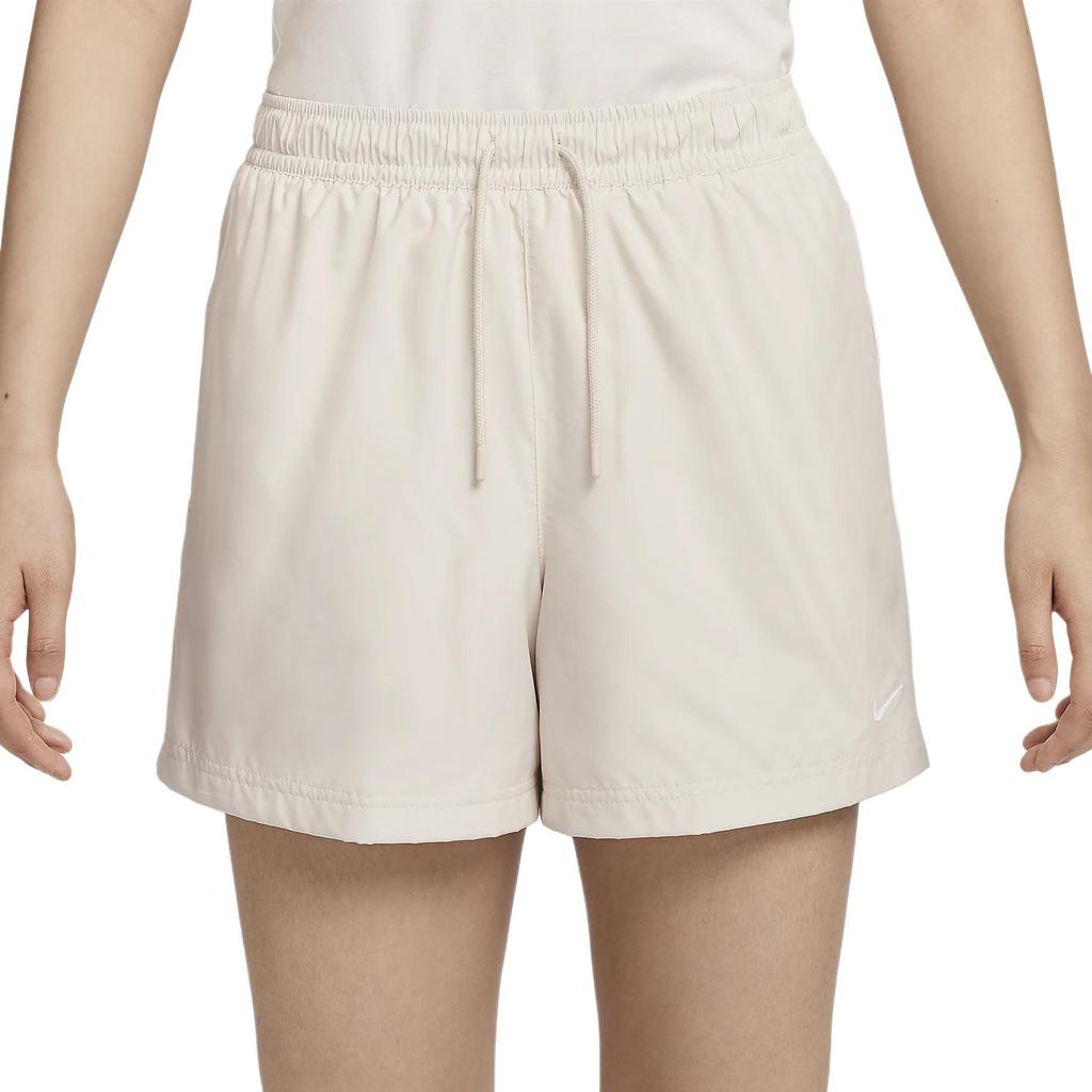 Nike Sportswear Mid-Rise Lace-Up Fashion Fit Three-Quarter Cool Casual Shorts Women Shorts Beige FV7558104