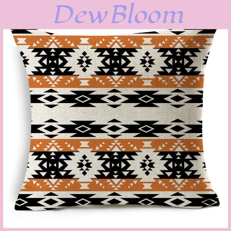Ethnic Throw Pillow Cover Geometric Design Ideal For Sofa Seat Home Decor