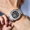 OPK Quartz Date Stainless Steel Suitable for Students and Business Comfortable Watch for Men's Watch, Square, Display, Waterproof, Luminous, Band,