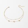 Adjustable Stainless Steel Double-Layer Diamond Bead Necklace