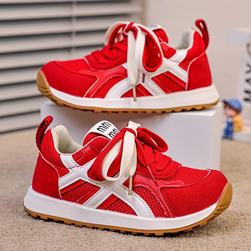

Children s versatile dad shoes 2025 autumn new boys and girls German training shoes striped board shoes soft-soled running shoes 36