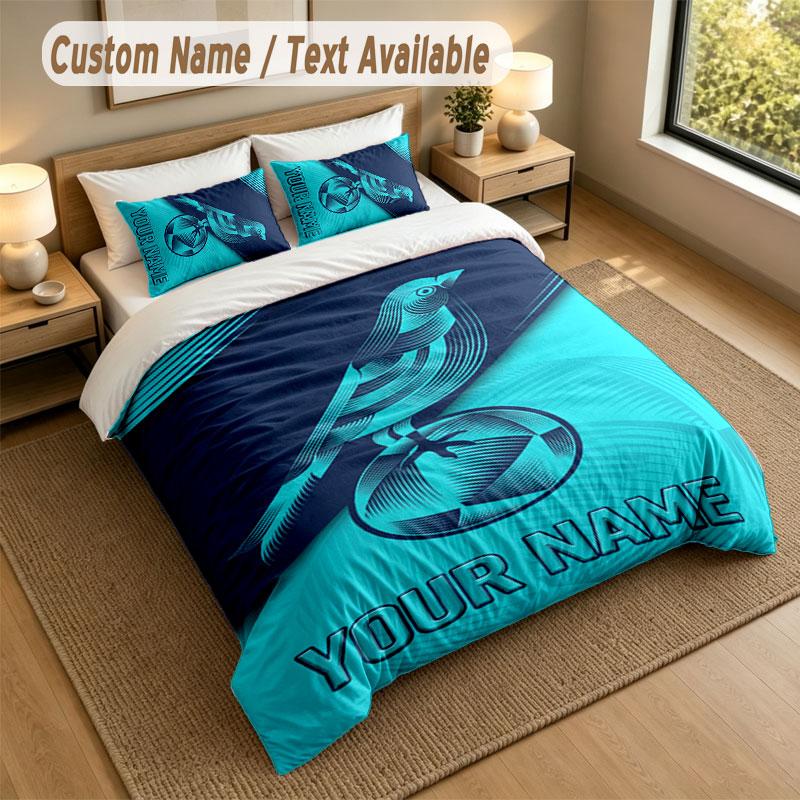 Bedding Set 1 Duvet Cover 2 Pillowcases Norwich City Print Soft Bed Linen Bedroom Decor