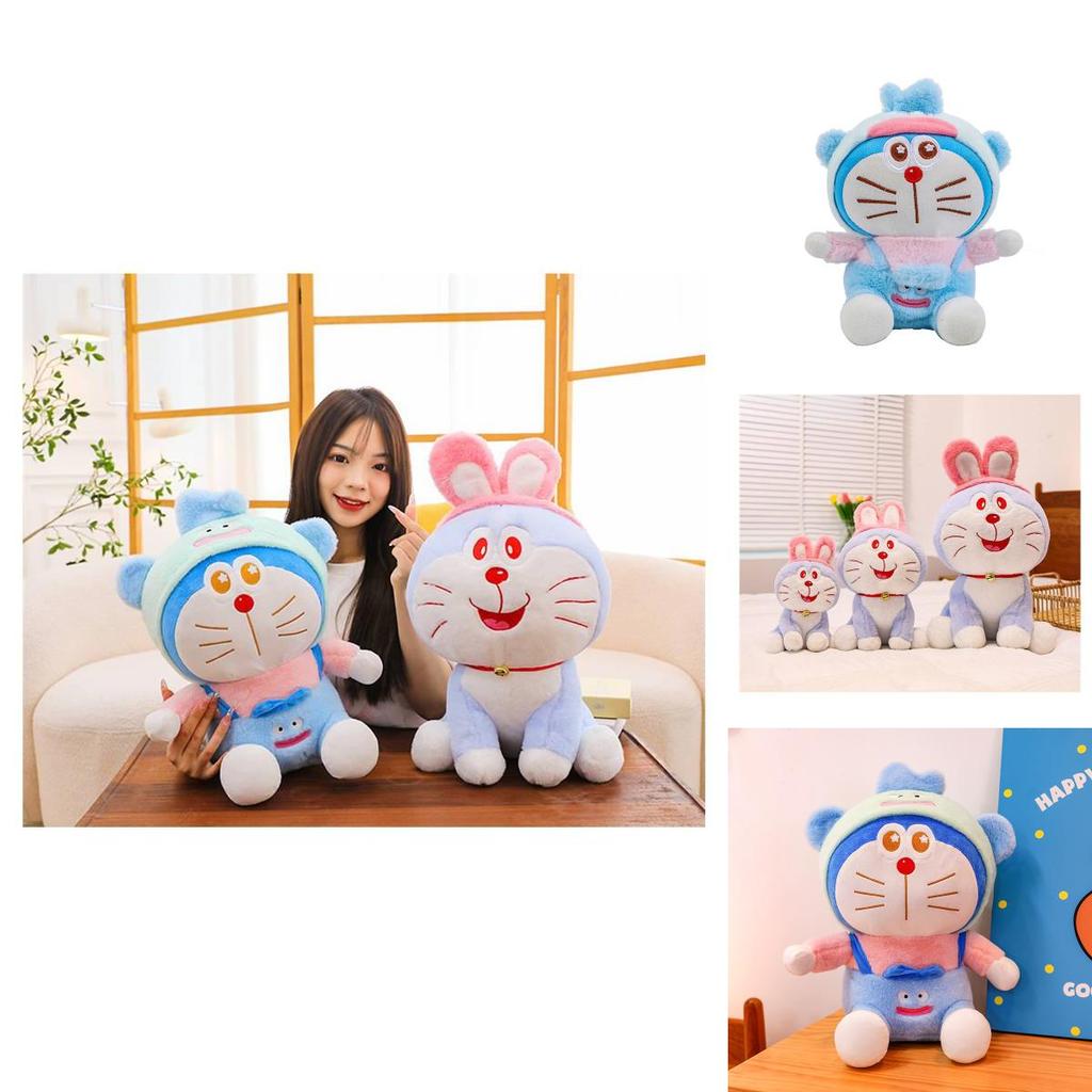 Adorable Transformation Cat Plush Toy With Long Fur Ideal For Holiday Gifts