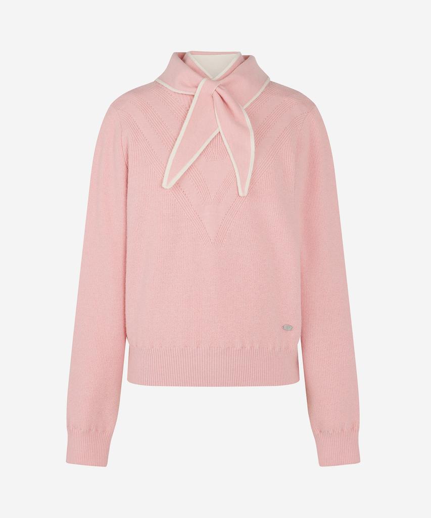 LORDLOAR Muffler Pullover Windproof Knit Pink