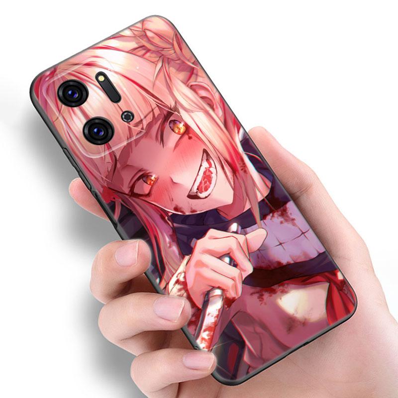 Coque de téléphone noire Anime Himiko Toga pour Huawei Honor 70 90 Lite X40 GT X50 i X5 + X6A X6S X7A X8A X8B X6 X7 X8 X9 4G X9A X9B 5G