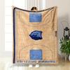 Memphis Grizzlies Basketball Court Design Flannel Blanket for Bedroom, Living Room, Sofa, and Nap Sofas