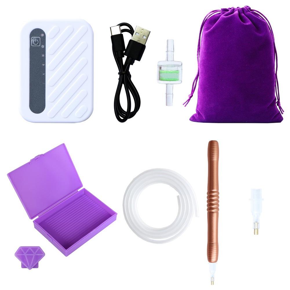 Początkujący Automatyczny Diamentowy Urządzenie Próżniowe z Przyssawką Zasilane przez USB Urządzenie Próżniowe do Malowania Diamentami Przenośny Zestaw Pióra do Malowania Diamentami