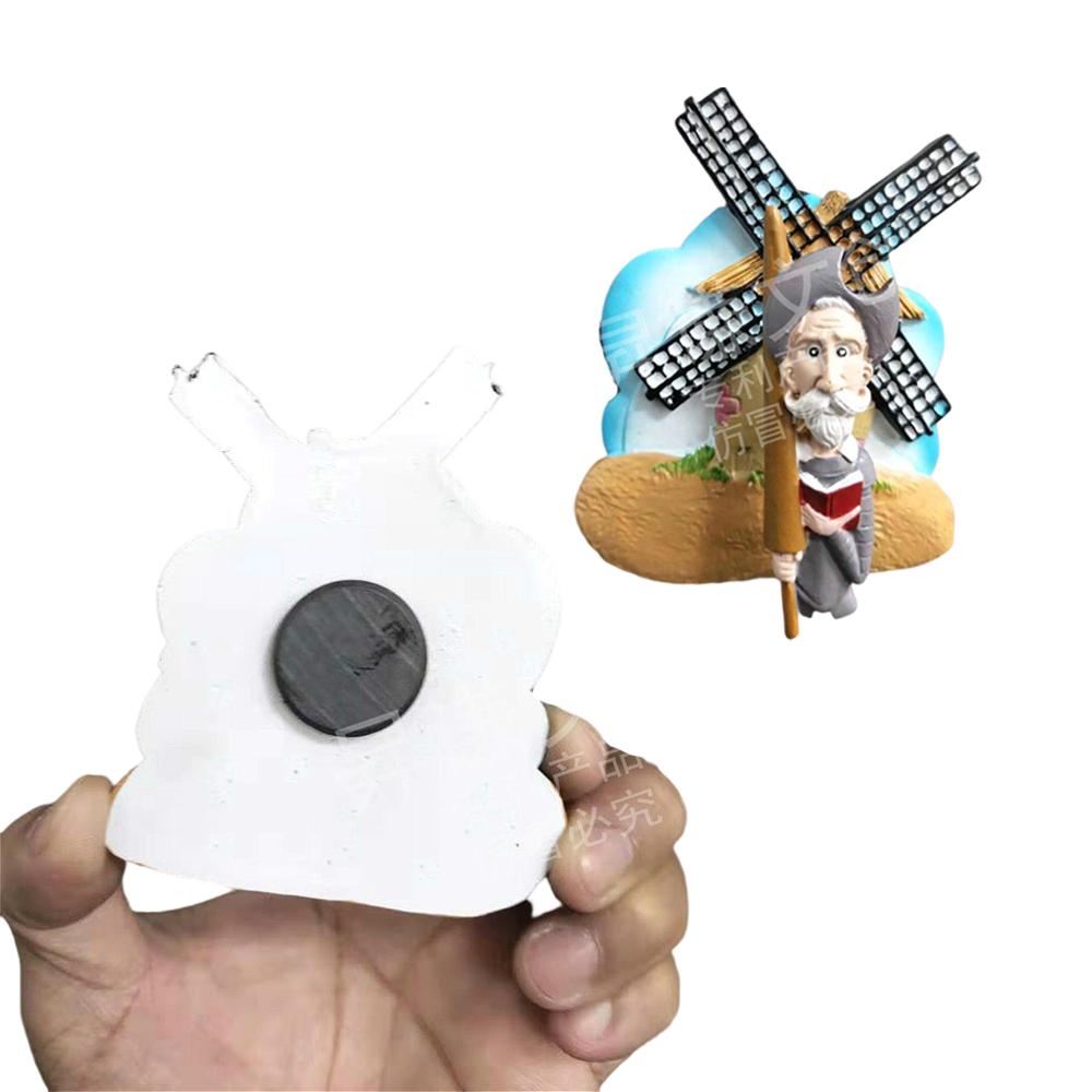New Cartoon Cute Don Quixote Spring Personality Design Resin Refrigerator Stickers Home Kitchen Sticky Notes Decoration Gift