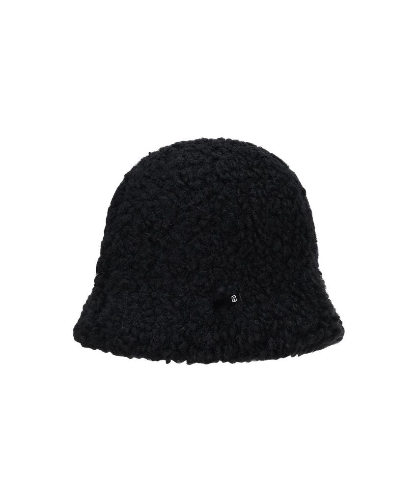 Bajal Va Square Long Label Fleece Tulip Hat Black