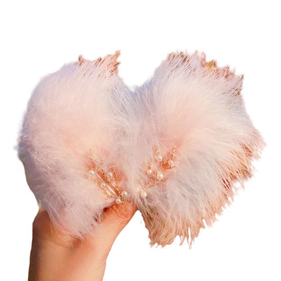 

1 пара женских заколок для волос с перьями, декоративная заколка для волос с имитацией жемчуга, японская