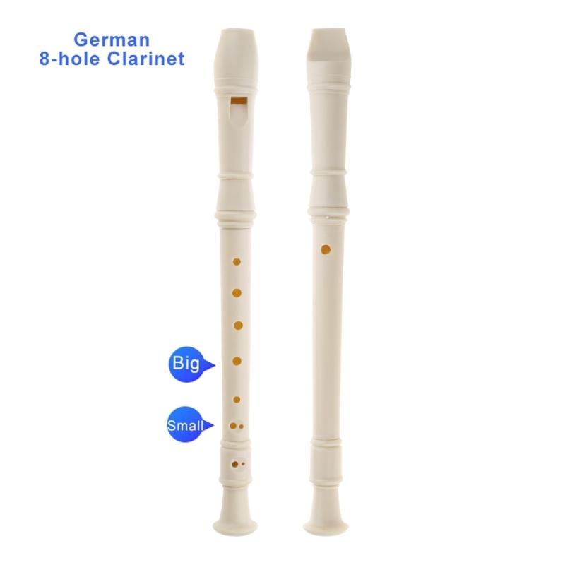 Soprano Recorder Hole 6/8 Hole C Key Descant Recorder German Style Treble Flute for Kids with Cleaning Rod & Storage Bag