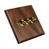 86Mm Wooden Light Switch Panel Black Walnut with Brass Toggle Lever Wall Lamp Switch for Home Lighting Control