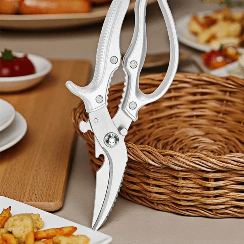 Steel Chicken Bone Shear Sharp BBQ Scissor Multifunctional Kitchen Scissor  Ramen
