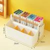Desktop Stationery Storage Holder School Office Portable Pen Holder Hand Held Storage Box Large Capacity Sundries Storage Basket