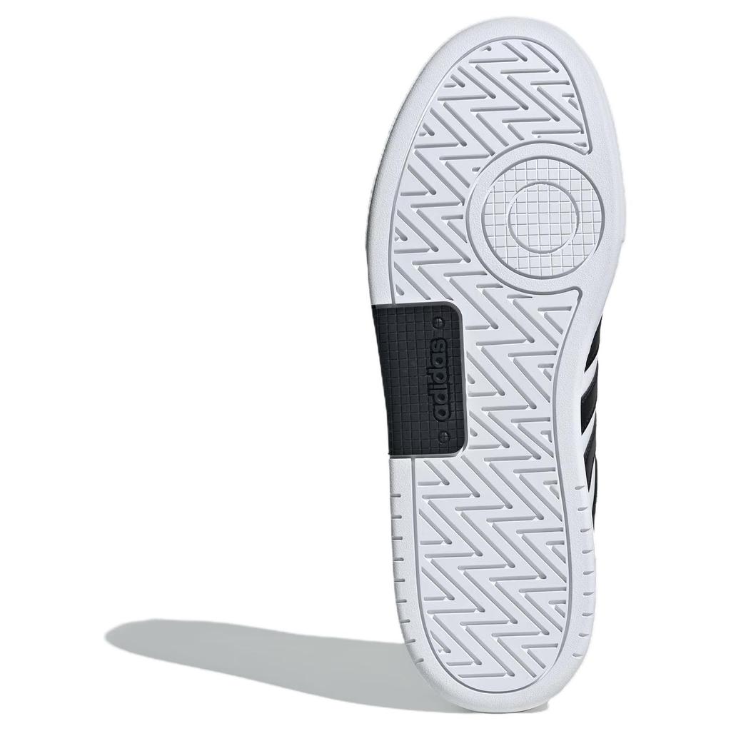 Adidas Neo D-Pad Leather Comfortable Versatile Non-Slip Wear-Resistant Low-Top Skate Shoes Unisex Sneakers Black JR8328